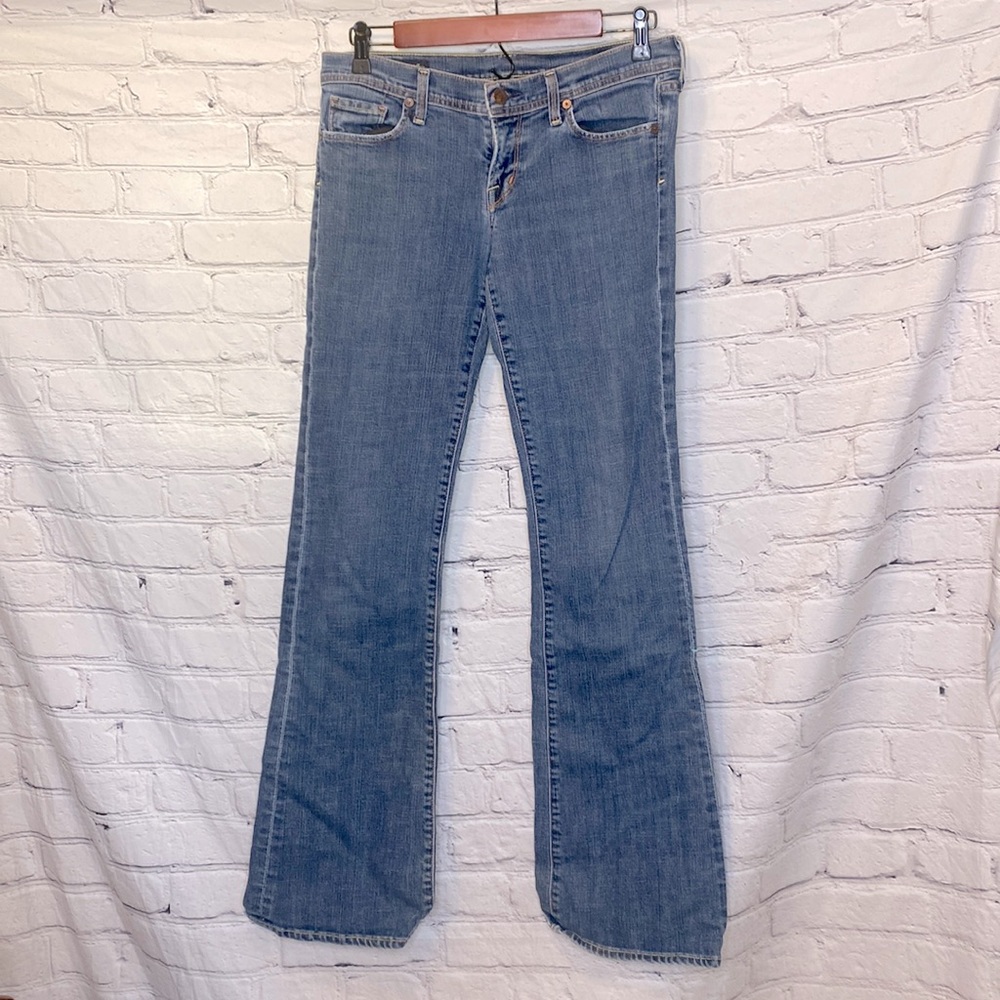 Citizens Of Humanity Style 002 Stretch Low Waist Flare Blue Jeans Size 30